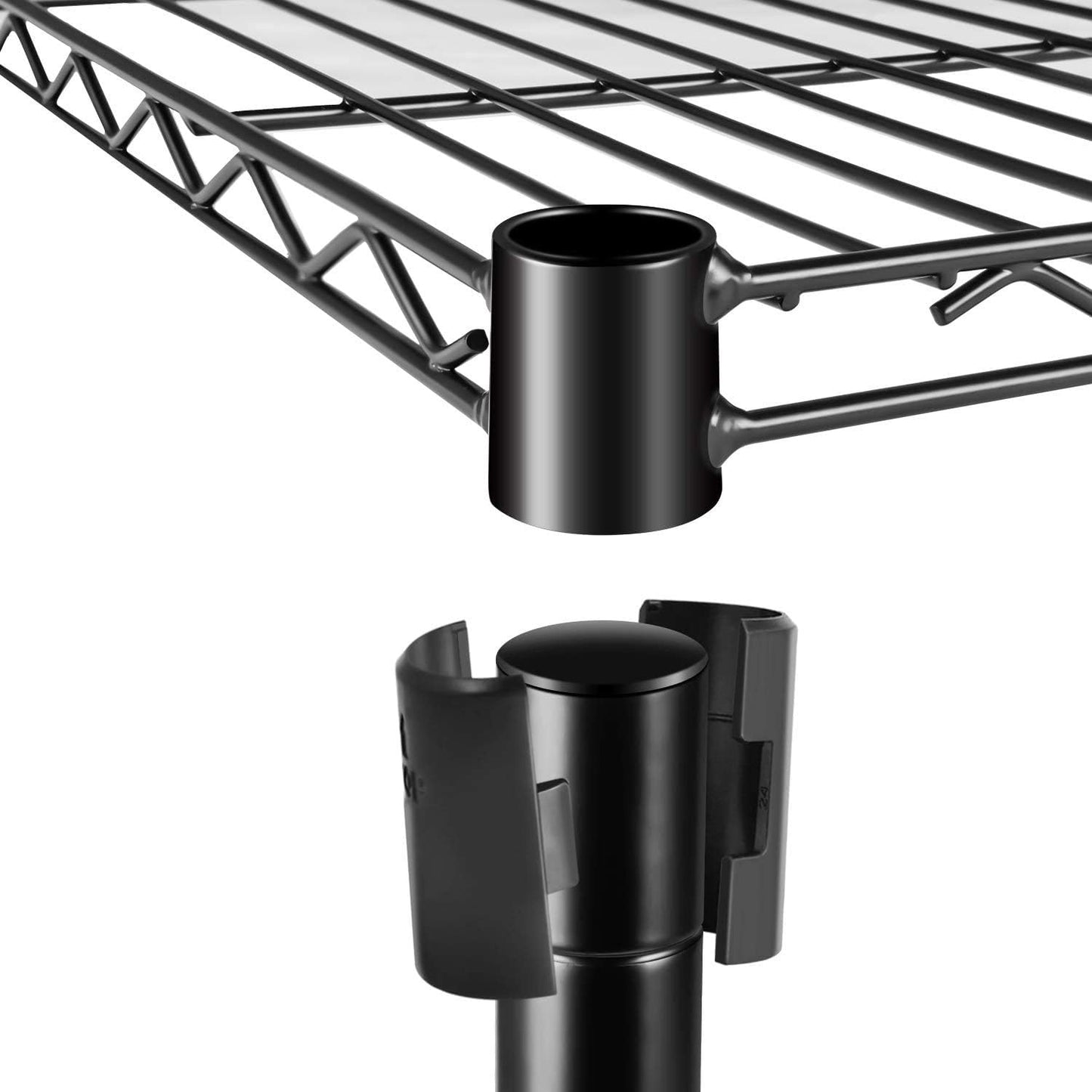 Simple Deluxe Heavy Duty 5-Shelf Storage Shelving Unit - 1250lbs Capacity | 29.92" D x 13.98" W x 61.09" H, Black