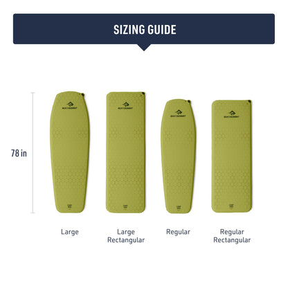 Sea to Summit Camp Self-Inflating Foam Sleeping Mat for Camping and Backpacking - Tapered - Regular (72 x 22 x 1.5 inches)