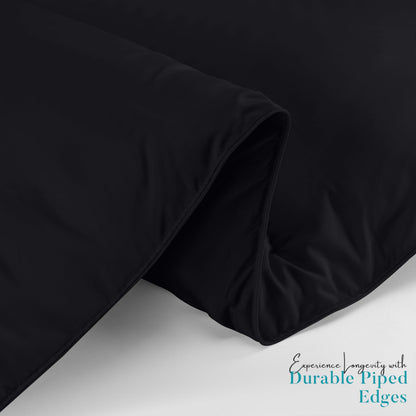 Utopia Bedding Twin Comforter Duvet Insert, Quilted Black Comforter with Corner Tabs, Box Stitched Down Alternative Comforters Twin Size 64 x 88 inches