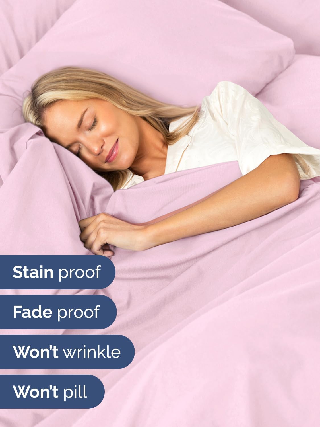 Skiennix Extra Deep Cal King Sheet Set - 6 Piece Breathable Cooling Bedding - Soft Wrinkle-Free Light Pink