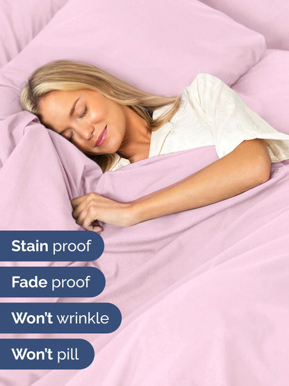 Skiennix Extra Deep Cal King Sheet Set - 6 Piece Breathable Cooling Bedding - Soft Wrinkle-Free Light Pink