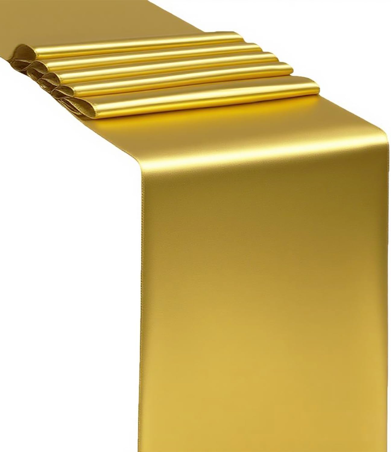 Wedding Satin Gold Chair Sashes by [Brand Name] - Elegant 7x108 Inch Fitted Ribbons for Parties & Events | 50 Pack