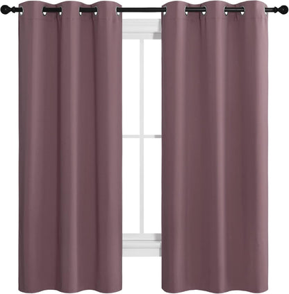 NICETOWN Room Darkening Curtains - Thermal Insulated Grommet Drapes | Set of 2, 42" x 68" - Ideal for Kitchen & Bedroom