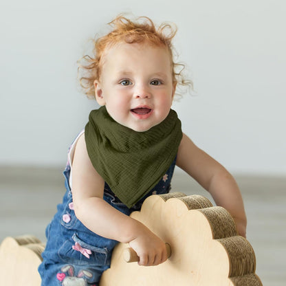 Skiennix Muslin Receiving Blankets - Neutral Swaddle Wraps for Newborns | 5 Pack, Breathable & Skin-Friendly