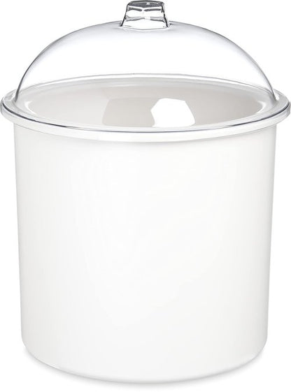 Carlisle Coldmaster Ice Cream Server - Insulated 3 Gallon Crock with Lid for Kitchens | White Plastic