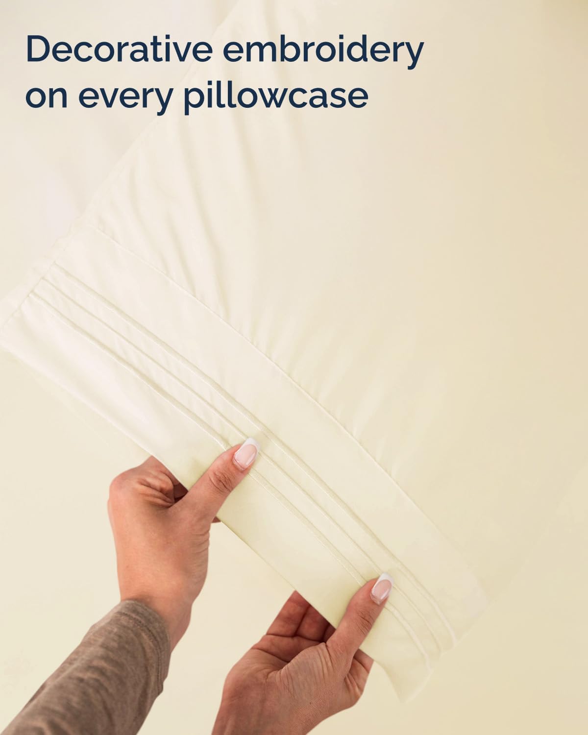 Comfy Twin Size 3-Piece Sheet Set by [Brand Name] - Breathable Cooling Bed Sheets | Ultra-Soft, Deep Pockets, Wrinkle-Free - Oeko-Tex Certified, Off White