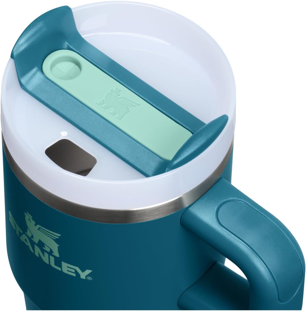 STANLEY Quencher H2.0 Tumbler - 20 oz Insulated Stainless Steel Cup with Handle & Straw | Coastal Teal