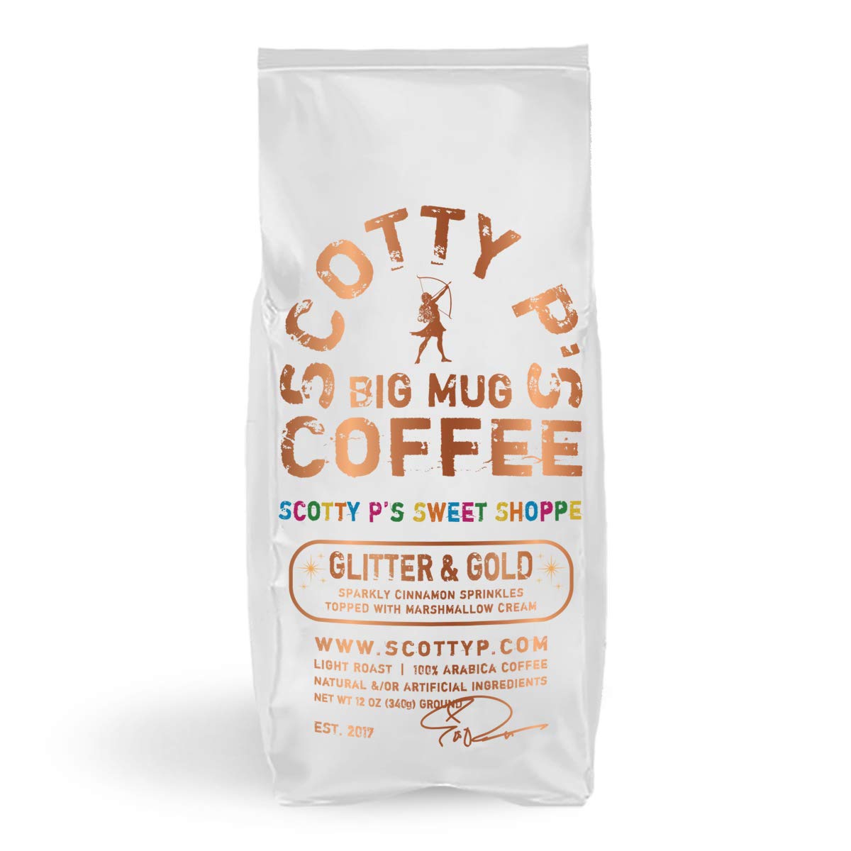 Scotty P's Sweet Shoppe Glitter & Gold Ground Coffee