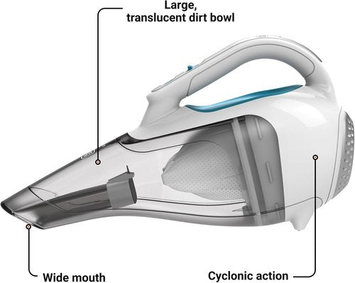 BLACK+DECKER Cordless Handheld Vacuum - Powerful Suction | Rechargeable & Portable for Car and Home