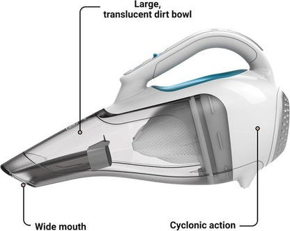 BLACK+DECKER Cordless Handheld Vacuum - Powerful Suction | Rechargeable & Portable for Car and Home