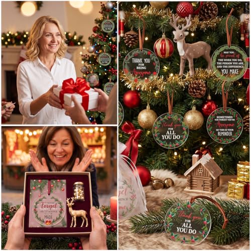 Christmas Appreciation Wreath Gifts Set - Coworkers 24 Pcs Holiday Decor