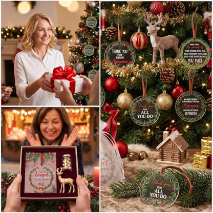 Christmas Appreciation Wreath Gifts Set - Coworkers 24 Pcs Holiday Decor