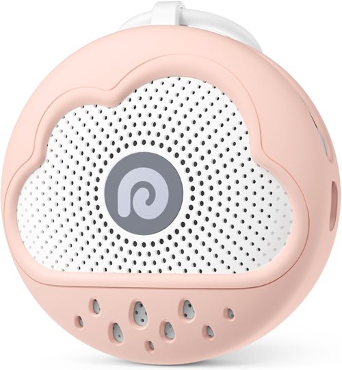 Dreamegg White Noise Machine - Portable Sound Device with 21 Soothing Sounds & Safe Silicone Cover | Pink