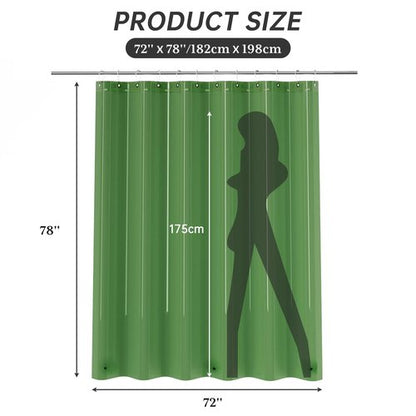 AmazerBath 72x78 Long Shower Curtain Liner, Clear Green Plastic Shower Curtain Liner, Waterproof PEVA Shower Liner, Cute Lightweight Shower Curtains for Bathroom with 3 Magnets & Rustproof Grommets