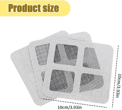 10 Pack Square Disposable Shower Drain Covers Hair Catcher - Prevent Clogs