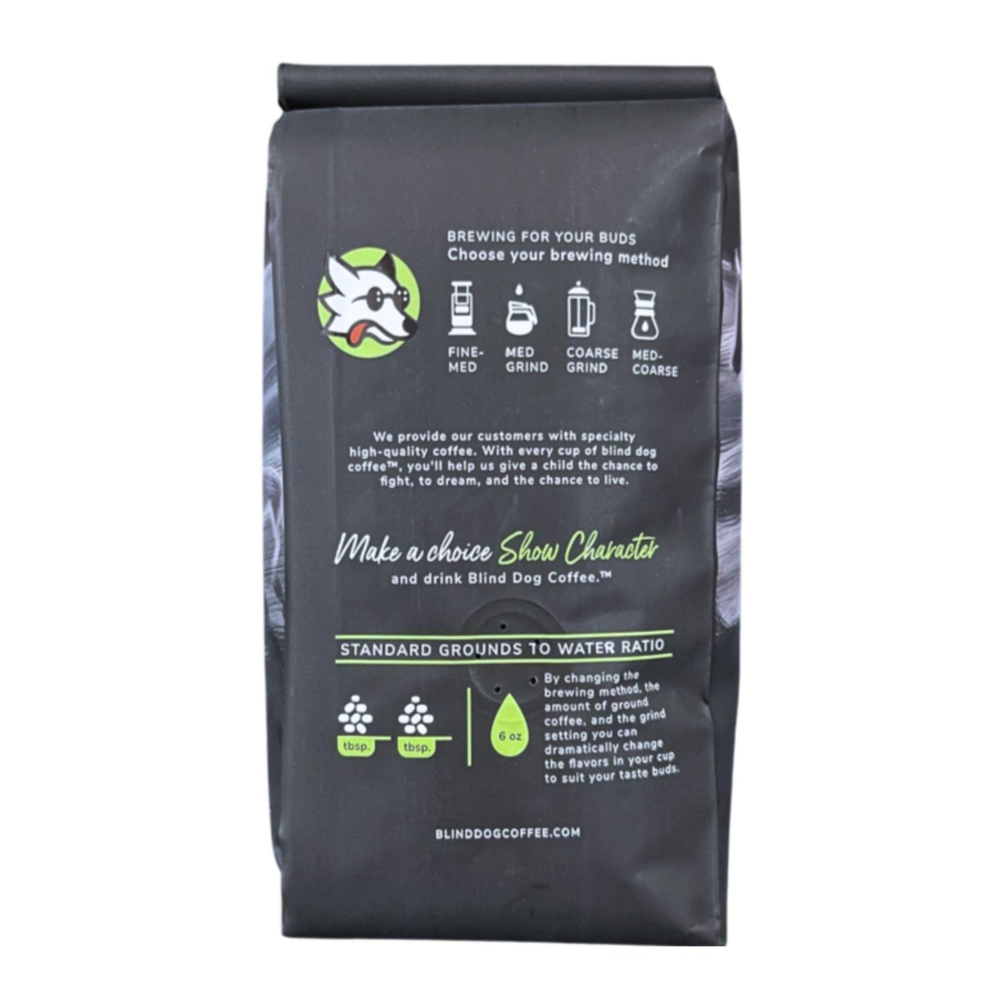 Blind Dog Coffee - 12 Oz Whole Nevada Black - Italian Dark Roast Coffee - Organic Whole Bean with hints of Cocoa, Molasses, and Toasted Walnut