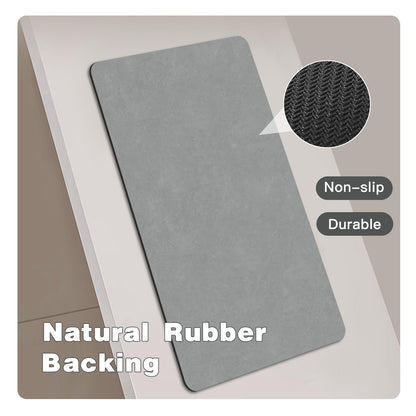 TYUU Toilet Rug, Thin Toilet Rugs U Shaped Washable Non Slip Absorbent Quick Dry Low Pile Toilet Mat, 20"x24" U Shape Light Grey
