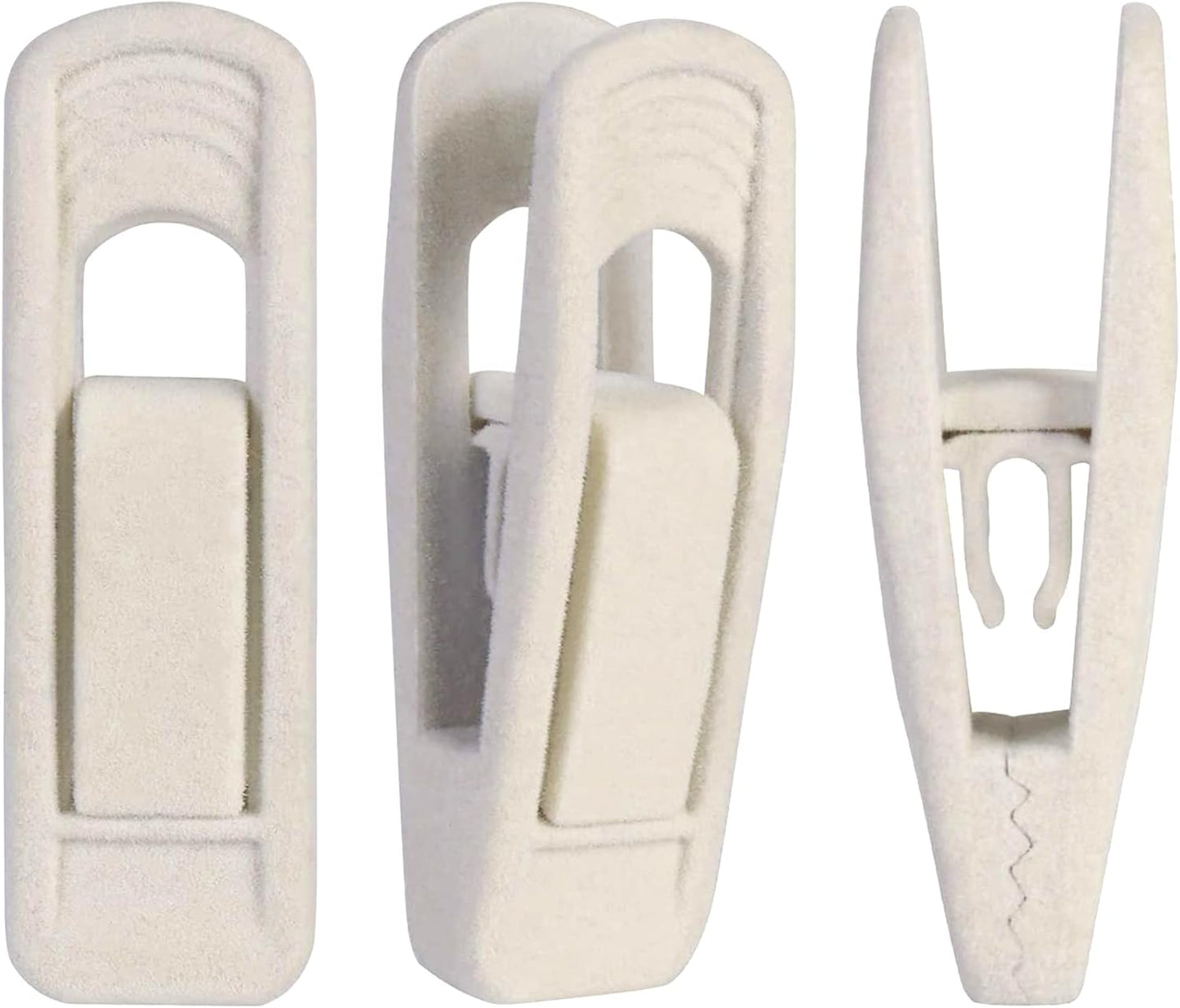 Trgowaul Velvet Hangers - Durable Clips for Thin Pants | 20-Pack in Elegant Beige
