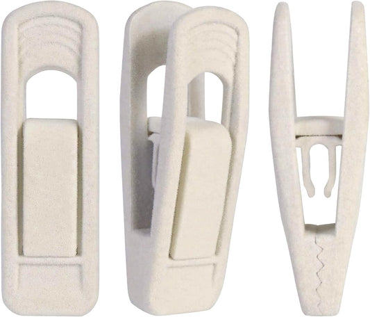 Trgowaul Velvet Hangers - Durable Clips for Thin Pants | 20-Pack in Elegant Beige