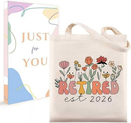 Maciebelle Retirement Gift for Woman 2026, Cool Retirement Gifts for Women, Canvas Tote Bag Best Gifts