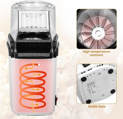 OUNONA Electric Hot Air Popcorn Maker - Compact 10-Inch Design for Quick Snacks | Perfect for Movie Nights