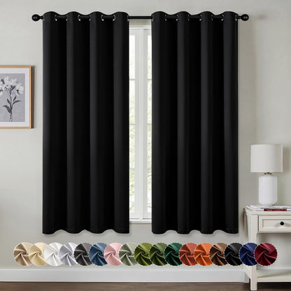 MIULEE Blackout Curtains - Thermal Insulated Room Darkening Drapes | 63-Inch, 2 Panels, Noise Reduction