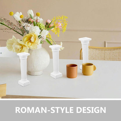VOSAREA Mini Roman Column Decoration - 6Pcs Pillars for Photography & Wedding Decor | Sand Table Accent