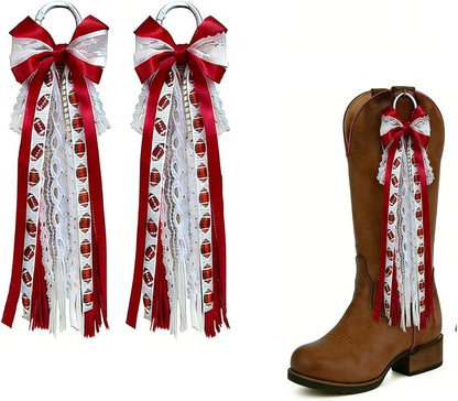 Skiennix Boot Charms - Detachable Lace Bowknot Accessories for Cowgirl Boots | 2 Pcs Set