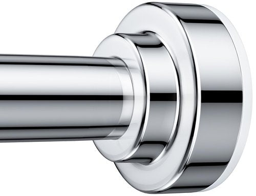 TEECK Shower Curtain Rod, 32-43 inch Adjustable Spring Tension Curtain Rod, Never Rust Anti-Slip Shower Curtain Rod for Bathroom, No Drilling, Never Collapse, Easy to Use, Silver