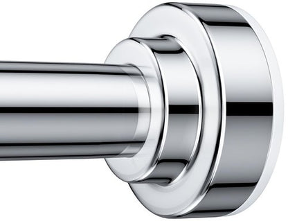 TEECK Shower Curtain Rod, 32-43 inch Adjustable Spring Tension Curtain Rod, Never Rust Anti-Slip Shower Curtain Rod for Bathroom, No Drilling, Never Collapse, Easy to Use, Silver