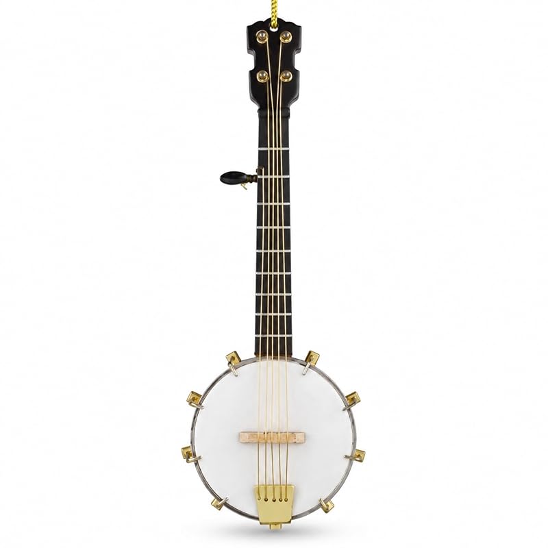 Banjo Tree Ornament – Realistic Miniature Holiday Décor for Music Lovers