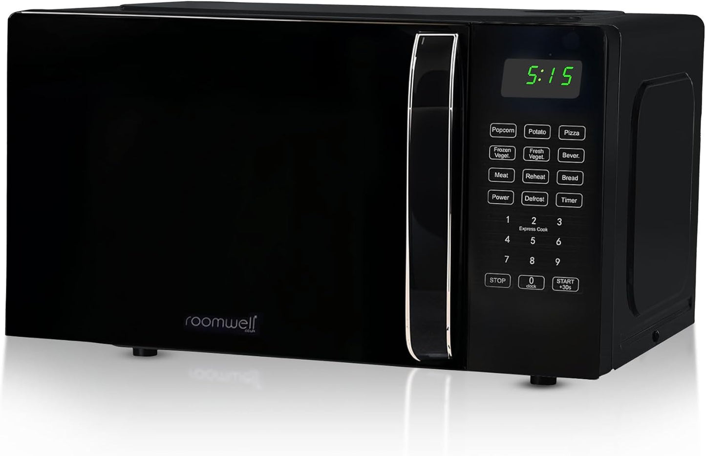 Skiennix 0.7 Cu Ft Microwave Oven - Compact Black Design with Digital Display & 10 Power Levels | Ideal for Dorms & Offices