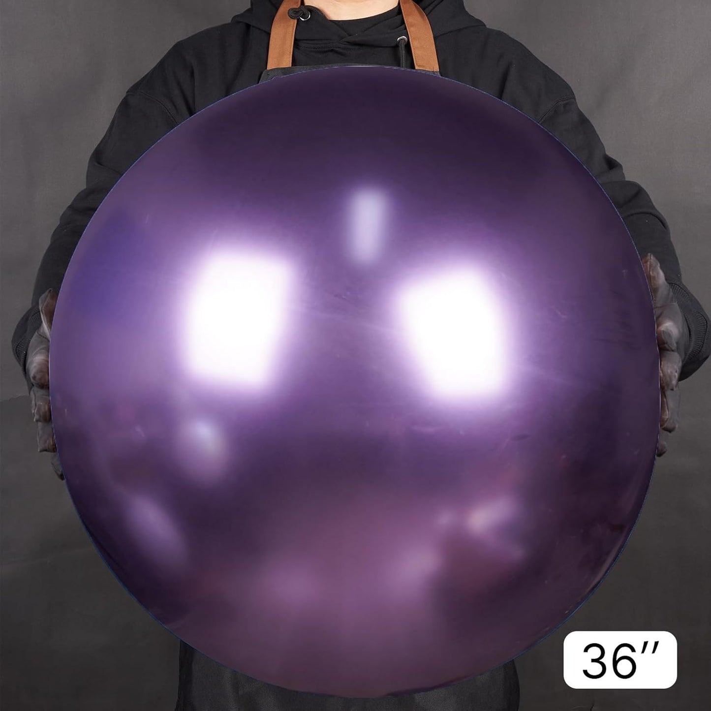 PartyWoo Metallic Purple Balloons - 36 Inch Chrome Latex Helium Balloons for Celebrations | 4 Pack