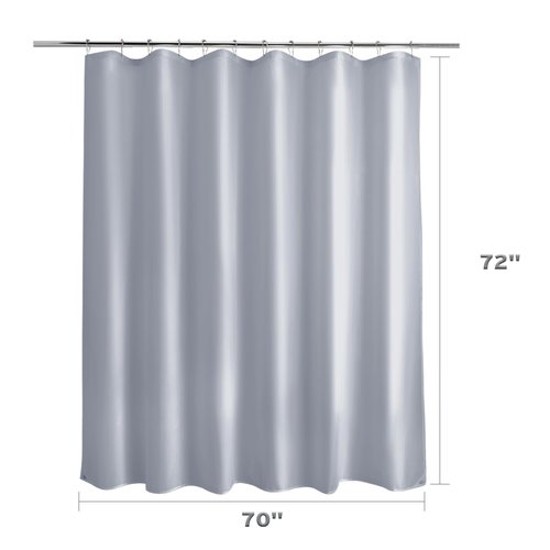 Titanker Fabric Shower Curtain Liner, Gray Shower Curtain Liner with 2 Magnets, 70 x 72 Inches, Cloth Shower Liner Waterproof Polyester, 85GSM, Easy Installation, Machine Washable, Blue Gray