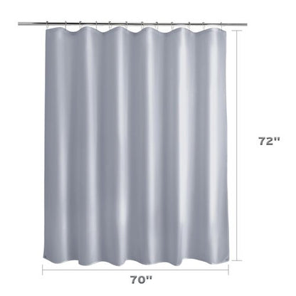 Titanker Fabric Shower Curtain Liner, Gray Shower Curtain Liner with 2 Magnets, 70 x 72 Inches, Cloth Shower Liner Waterproof Polyester, 85GSM, Easy Installation, Machine Washable, Blue Gray