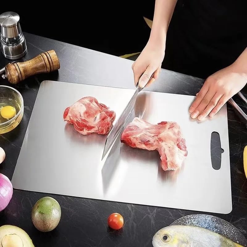Titanium cutting board,Taima Titanium cutting board,waffle Titanware 100% pure Titanium cutting board,Cutting Board Double Sided,Board for Meats, Fruits, and Vegetables - 1 Pack (Large)