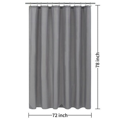 ALYVIA SPRING Long Fabric Shower Curtain Liner Waterproof - 72" x 78", Soft & Lightweight Long Shower Curtain with 3 Magnets, Machine Washable - 72x78, Grey
