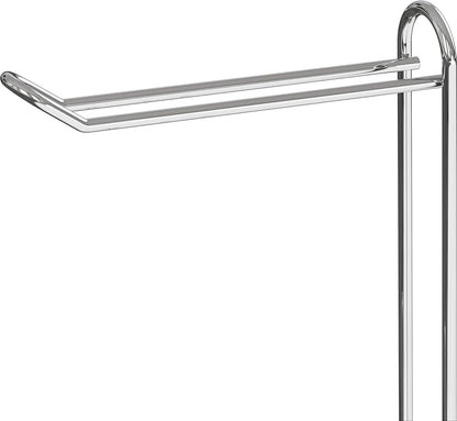 Simple Houseware Toilet Paper Holder - Freestanding Chrome Bathroom Tissue Storage Solution
