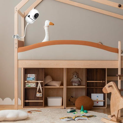 HelloBaby Monitor Clip Mount - Flexible Gooseneck Arm for HB6550/HB6560/HB65/HB66 | No Tools Needed, Damage-Free Installation
