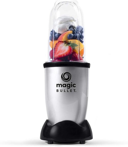 M.B Magic Bullet Personal Blender - 250W Motor, Tall Cup, Stainless Steel Blade & To-Go Lid