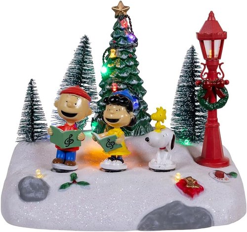 Kurt Adler Lighted Animated Musical Caroling Choir Table Piece - Festive Holiday Decor
