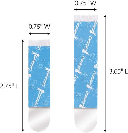 Command Outdoor Mounting Strips - 4 Medium & 2 Large Clear Strips for Easy Installation