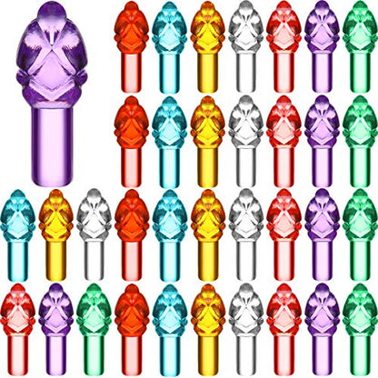 Ceramic Christmas Tree Light Bulb Replacement Set - 288 Multi-Color Plastic Ornaments