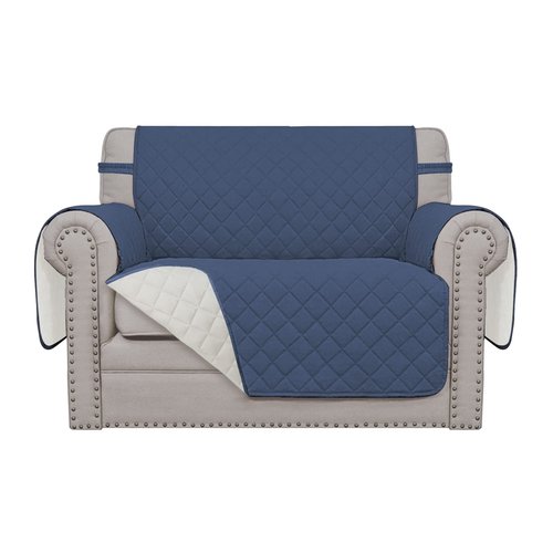 Easy-Going Oversized Chair Sofa Slipcover Reversible Sofa Cover Water Resistant Couch Cover Furniture Protector Cover with Elastic Straps for Pets Dog Cat (Oversized Chair, Dark Blue/Ivory)