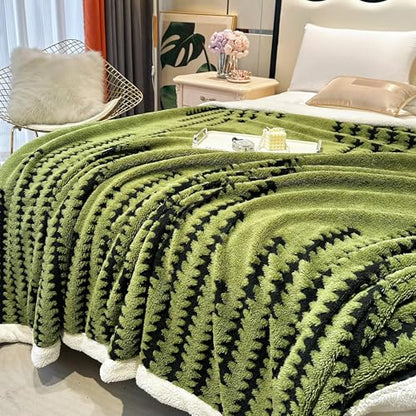 Large Bohemian Throw Blanket 80x90 Light Grey Ultra Soft Reversible Fleece