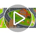 Kids City Road Play Rug 3x5ft Washable Non-Slip Car Play Mat - Green