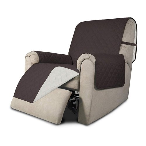 Easy-Going Recliner Sofa Slipcover Reversible Sofa Cover Water Resistant Couch Cover Furniture Protector with Elastic Straps for Pets Kids Children Dog Cat (Recliner, Chocolate/Ivory)