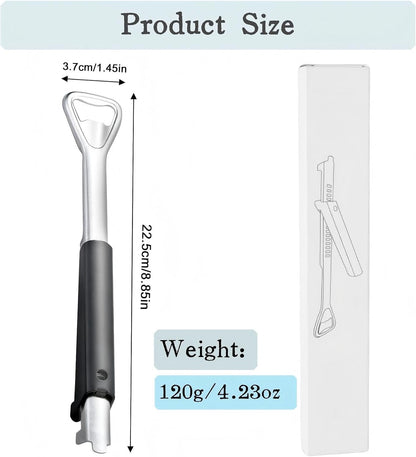 Skiennix Stainless Steel Jar Opener - Ergonomic Long Handle for Seniors & Arthritis Relief