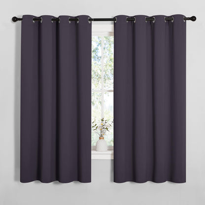 NICETOWN Greyish Purple Blackout Curtains 68 inches Length for Living Room, 2 Panels, 55" Wide, Thermal Insulated Decoration Drapes for Bedroom Window