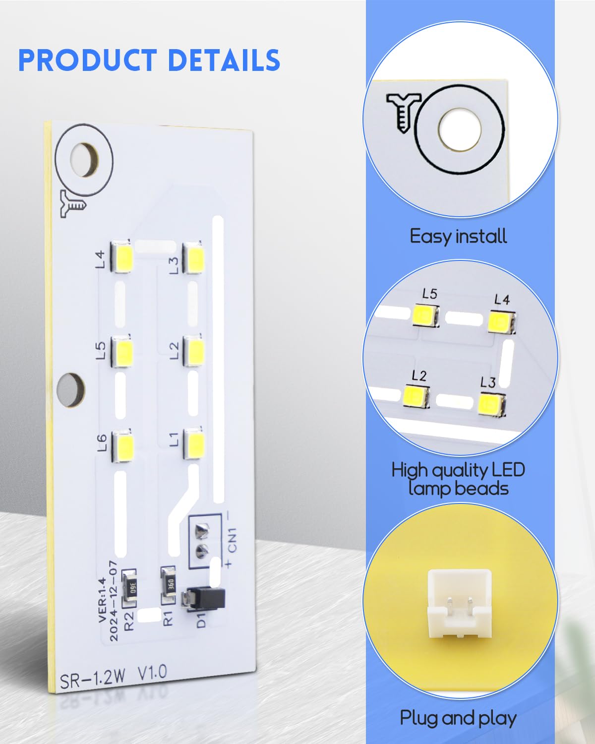 LED Light Bulb Fit for Frigidaire IKEA Electrolux Microwave, Replace 5304517872 5304499540 5304509445 123462-A0 4920115 AP6809088 PS12585761 EAP12585761